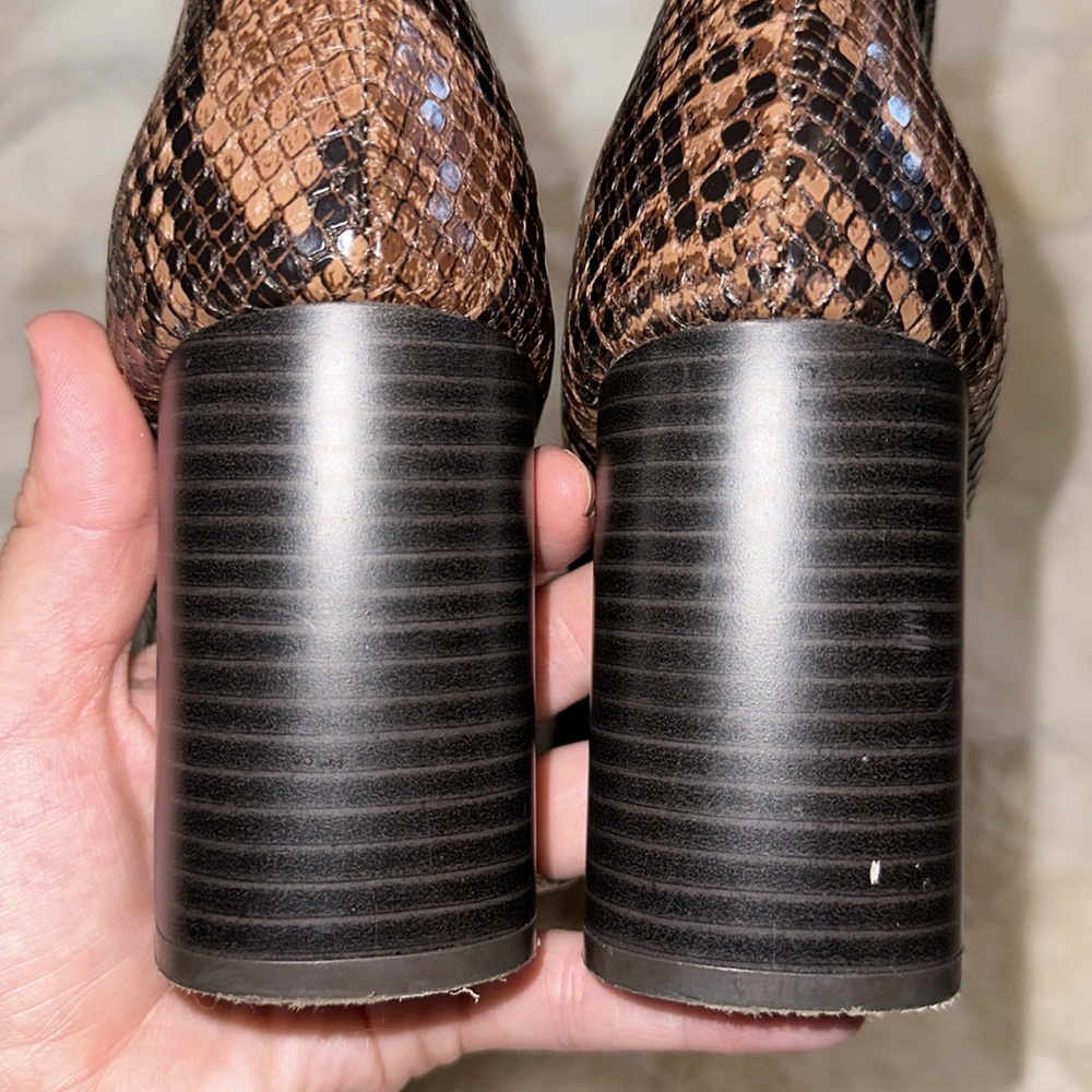 Express Snake Skin Print Booties - image 8